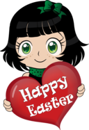 Manga Happy Easter Emoticon Smiley