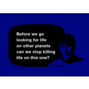 download Spock No Killing clipart image with 45 hue color