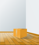 Box Over Wood Floor