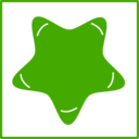 download Eco Green Star Icon clipart image with 0 hue color