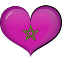 download Morocco Heart Flag clipart image with 315 hue color