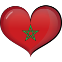 download Morocco Heart Flag clipart image with 0 hue color