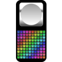 download Square Icon With Inner Circle clipart image with 225 hue color