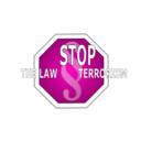 download Stop The Law Terrorism clipart image with 315 hue color