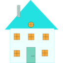 download House 2 clipart image with 180 hue color