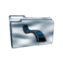 download Folder Icon Plastic Videos clipart image with 180 hue color