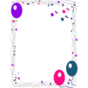download Balloon Border clipart image with 270 hue color