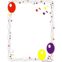 download Balloon Border clipart image with 0 hue color