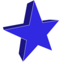 download 3d Star clipart image with 45 hue color