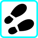 download Footprint clipart image with 180 hue color