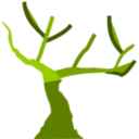 download View Tree clipart image with 315 hue color