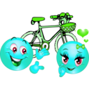 download Valentine Pink Bicycle Smiley Emoticon clipart image with 135 hue color