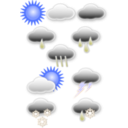 download Weather Symbols clipart image with 180 hue color