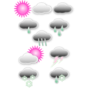 download Weather Symbols clipart image with 270 hue color