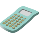 download Simple Calculator 01 clipart image with 315 hue color