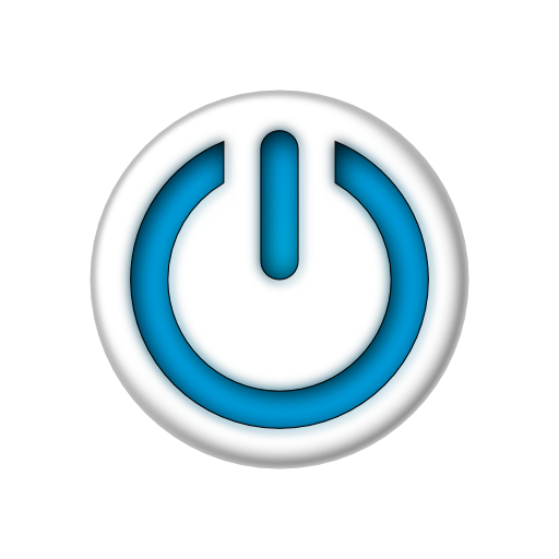 Blue Power Sign Button