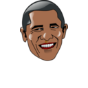 download Barack Obama clipart image with 0 hue color