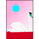 download Swan clipart image with 135 hue color