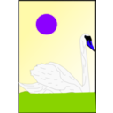 download Swan clipart image with 225 hue color