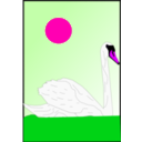 download Swan clipart image with 270 hue color