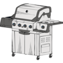 download Barbeque Grill clipart image with 180 hue color