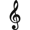 download Treble Clefs clipart image with 225 hue color