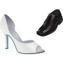 download Wedding Shoes clipart image with 180 hue color