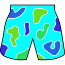 download Colorful Beach Shorts clipart image with 180 hue color