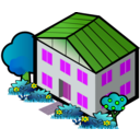 download Iso City Grey House 3 clipart image with 90 hue color