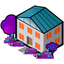 download Iso City Grey House 3 clipart image with 180 hue color