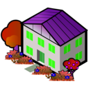 download Iso City Grey House 3 clipart image with 270 hue color