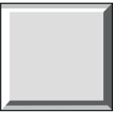 download Square Button Grey 3d clipart image with 180 hue color