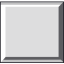 download Square Button Grey 3d clipart image with 225 hue color