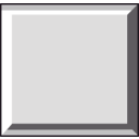 download Square Button Grey 3d clipart image with 270 hue color