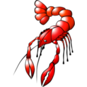 download Crawfish clipart image with 0 hue color