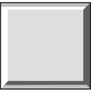 download Square Button Grey 3d clipart image with 0 hue color