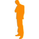 download Thinking Man clipart image with 0 hue color