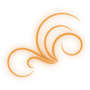 download Orange Glowing Flourish clipart image with 0 hue color