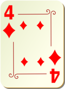 Ornamental Deck 4 Of Diamonds