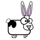 download Bunny clipart image with 315 hue color