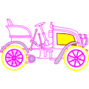 download Old Car clipart image with 180 hue color