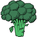 download Broccoli clipart image with 45 hue color