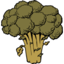 download Broccoli clipart image with 315 hue color