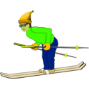 download Ski Man clipart image with 45 hue color