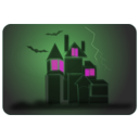 download Haunted House clipart image with 270 hue color