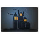 download Haunted House clipart image with 0 hue color