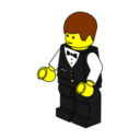 download Lego Town Waiter clipart image with 0 hue color