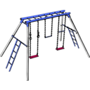 download Swing Set clipart image with 180 hue color