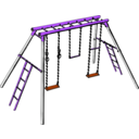 download Swing Set clipart image with 225 hue color