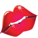 download Red Lips Kiss Smiley Emoticon clipart image with 0 hue color